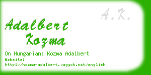 adalbert kozma business card
